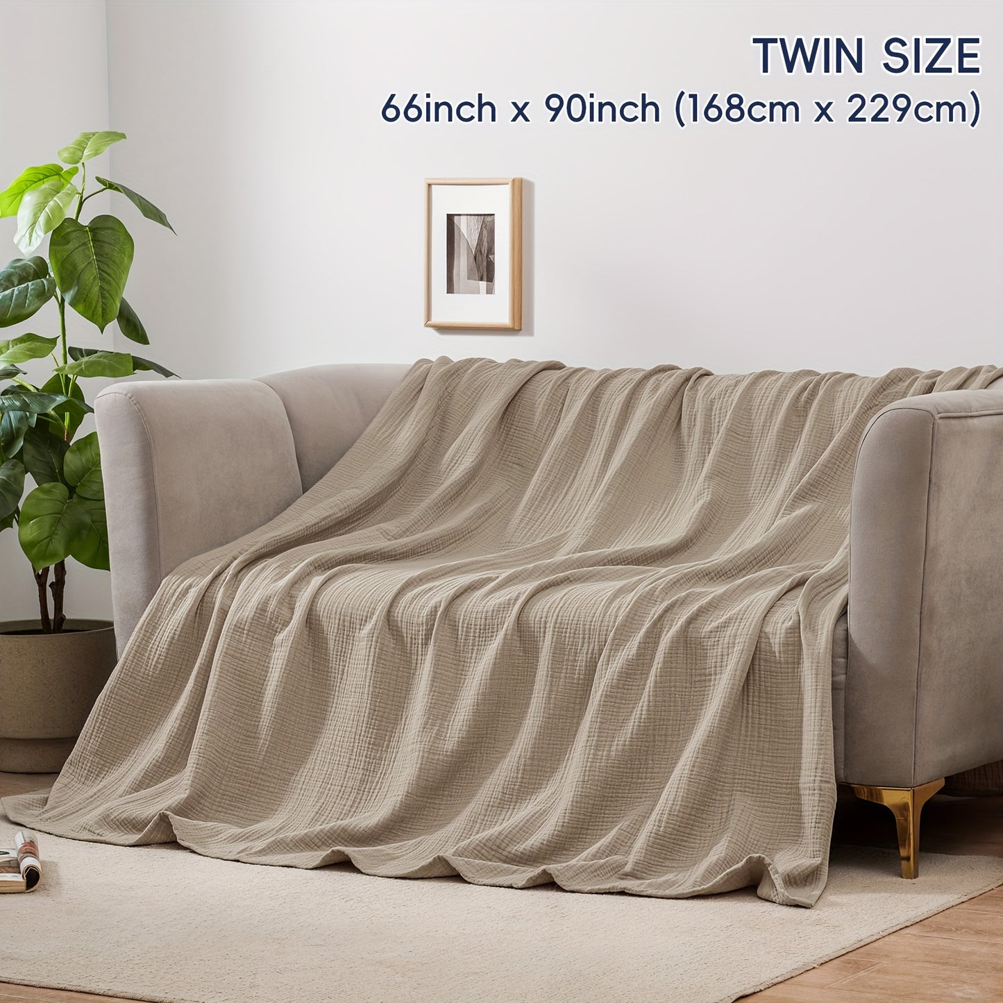 CLOUDSOFT - Ultra-Soft Cotton Blanket for Breathable Everyday Comfort