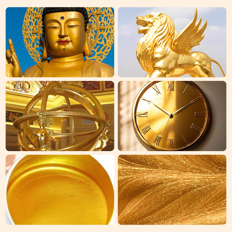 GOLDLUXE – Wasserbasierte Metallic-Goldfarbe mit Pinsel