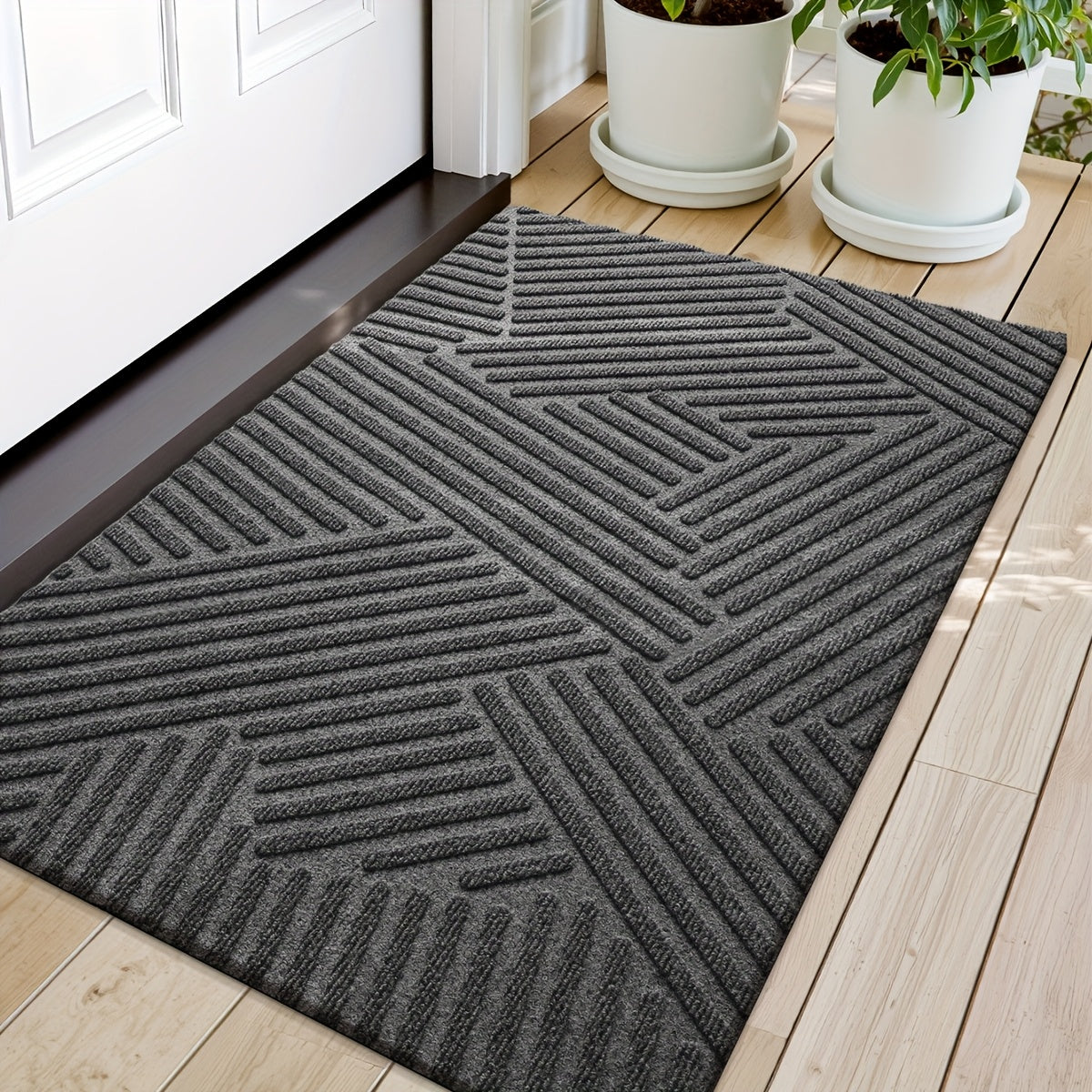ENTRYSTYLE - Solid Color Durable Non-Slip Door Mat