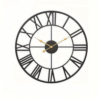 SERENETIME - Vintage Round Silent Wall Clock Metal Frame for Bedroom