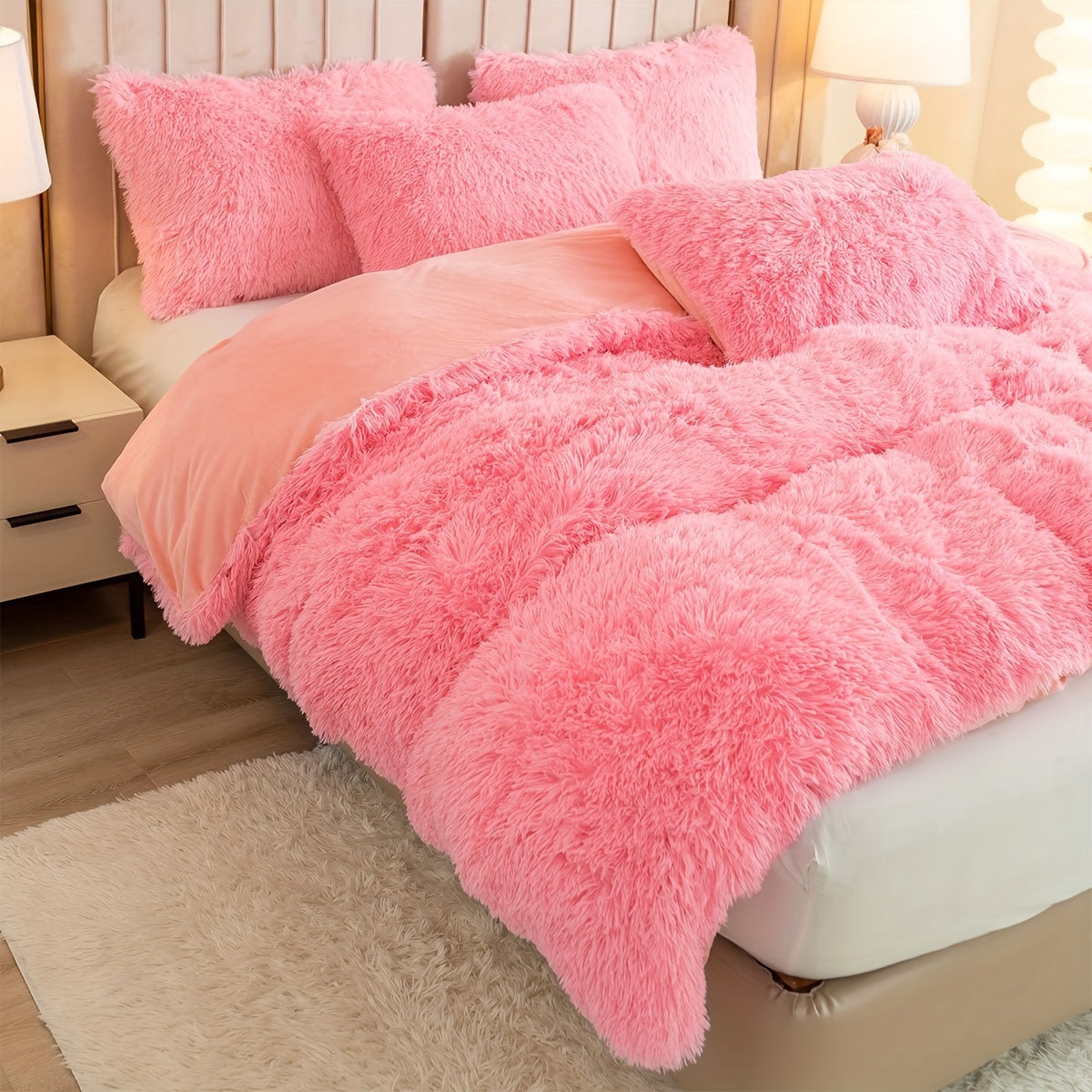 HUECOMFY – Multicolor Polyester Duvet Cover Set