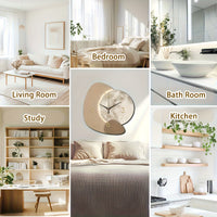 ECLIPSEWOOD - Designer Wooden Wall Clock with Golden Highlights