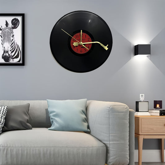 TIMETUNES - Retro Vinyl Record Wall Clock Silent Decorative Timepiece