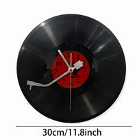 TIMETUNES - Retro Vinyl Record Wall Clock Silent Decorative Timepiece