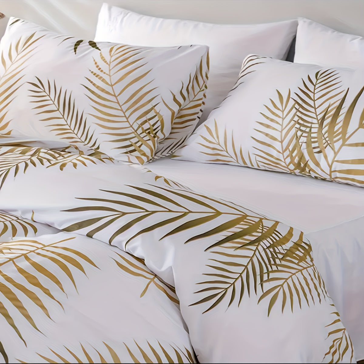 LEAFLUXE – Leaf Print Soft Duvet Cover Set