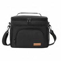 THERMOVIA - Large Insulated Lunch Tote with Zipper Closure & Adjustable Strap