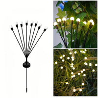 NIGHTFLARE - 6/8/10 LED Solar Firefly Ground Lights, Festival & Garden Decoration