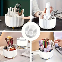 ELEGANZA - Plastic 360° Rotating Makeup Storage with 5 Sections