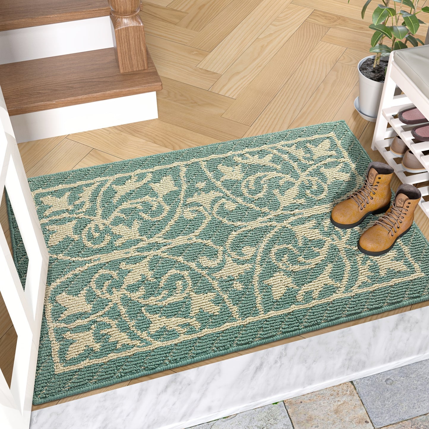 PUREHOME - Low Profile Indoor Mat Entryway Rug Non-Slip 1pc