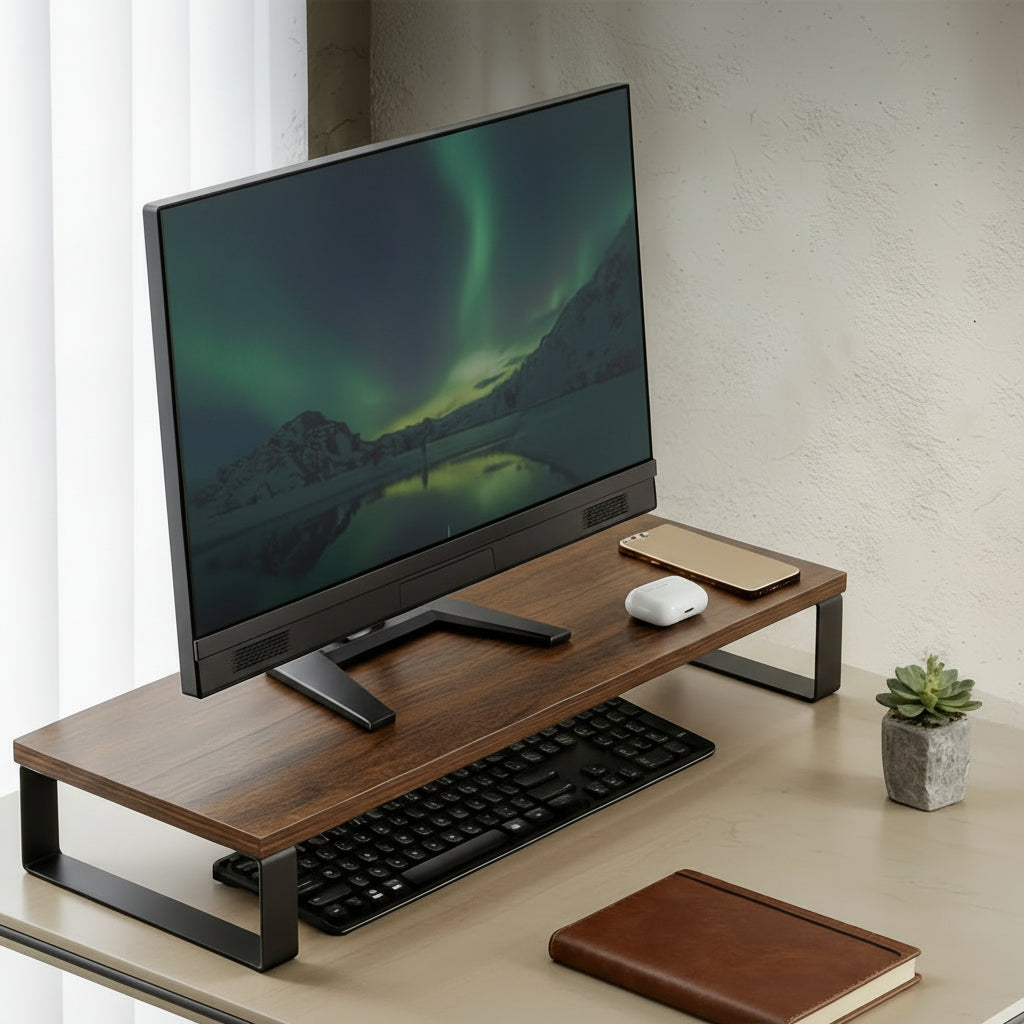 ECOSTAND - Składany drewniany stojak na laptopa i tablet z ergonomicznym designem biurka