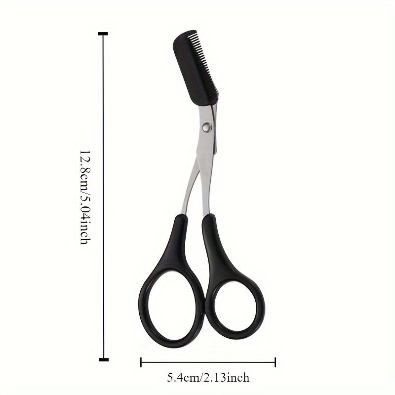 SHARPMATE - Stainless Steel Eyebrow Scissors with Mini Comb Trimmer