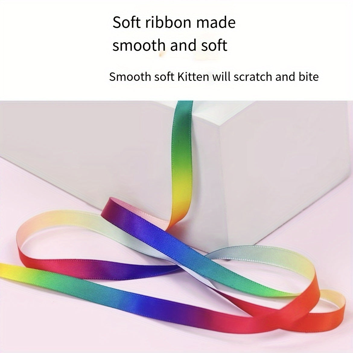KITZPLAY - Cute Ribbon Teaser Stick for Engaging Cat Playtime