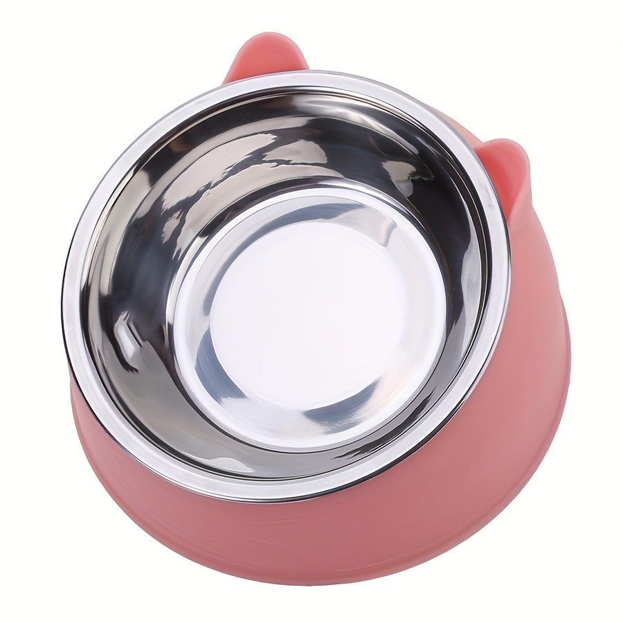 FELIFRESH - Elevated Pet Feeding Bowl Stainless Steel 2-in-1 Dish
