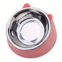 FELIFRESH - Elevated Pet Feeding Bowl Stainless Steel 2-in-1 Dish