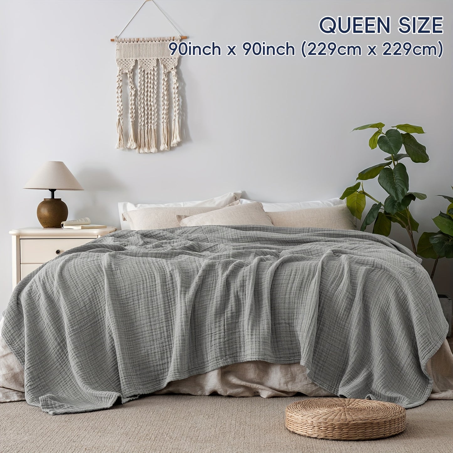 CLOUDSOFT - Ultra-Soft Cotton Blanket for Breathable Everyday Comfort