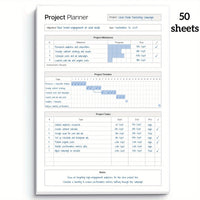TASKFLOW - 50-Sheet Tear-Out Planning Journal for Projects & Time Management