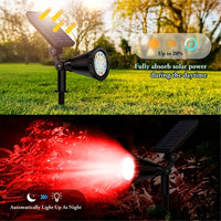 SOLARGLOW - Outdoor Solar Landscape Lights 2-Pack LED Spotlights with 3-Level Dimming & IP44 Waterproof