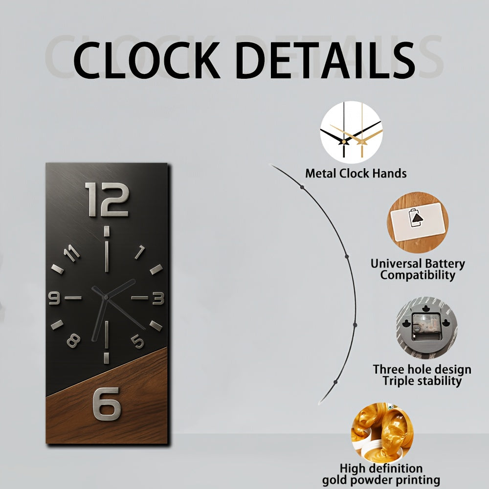 TIMBEREDGE – Modern Wooden Wall Clock with Bold Contrast