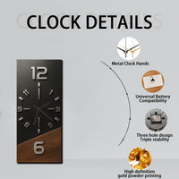 TIMBEREDGE – Modern Wooden Wall Clock with Bold Contrast