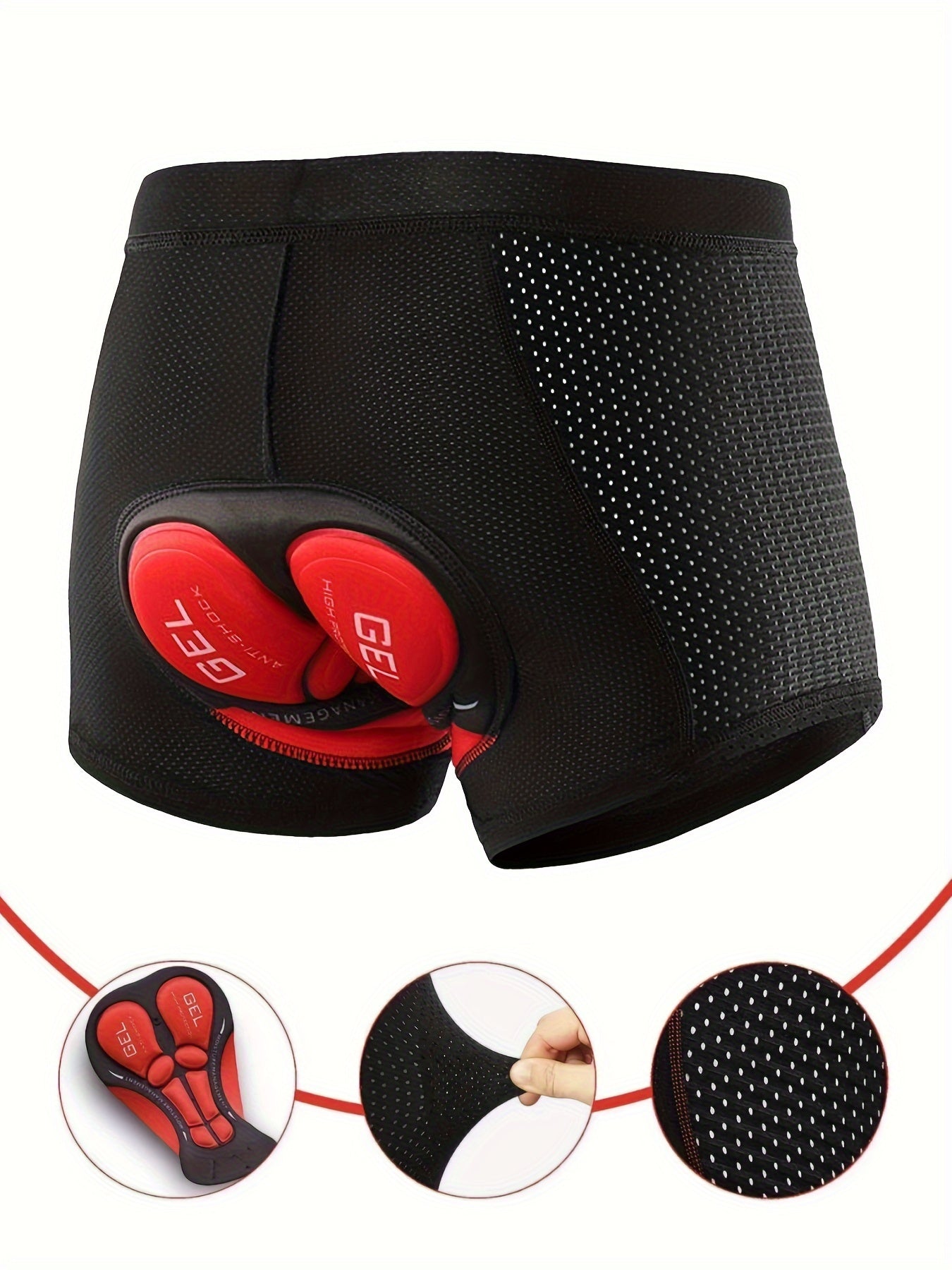 PEDALFIT - Elastic Waistband Bike Shorts for Men, All-Season Mountain & Road Riding