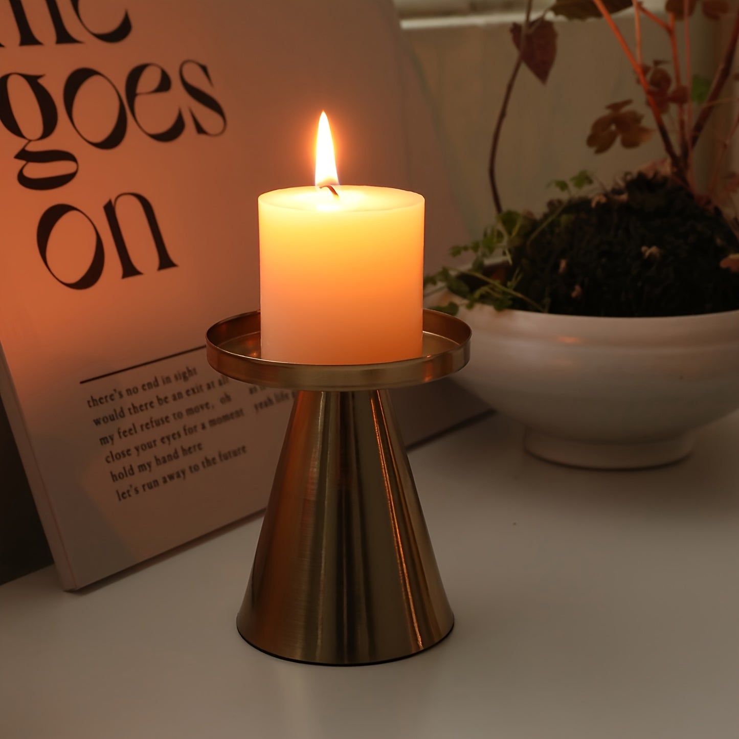 TRIO CONICA – 3-Piece Iron Conical Candle Holder Set