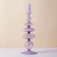AURAVINE - Minimalist Glass Candle Holder Vase Decorative Art Piece