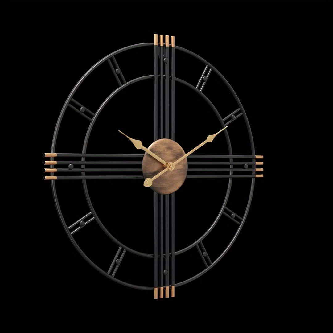 CASAELIX – Modern Minimalist Cross Wall Clock with Structured Geometric Frame and Silent Motion