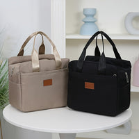 LUNCHLUX - Square Zipper Lunch Box with Durable Aluminum Foil Lining