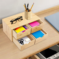 QUADDRA BAMBOO – Four Drawer Storage Solution