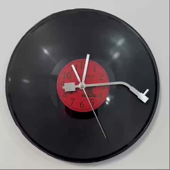 TIMETUNES - Retro Vinyl Record Wall Clock Silent Decorative Timepiece