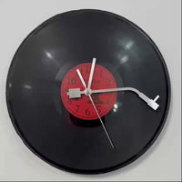 TIMETUNES - Retro Vinyl Record Wall Clock Silent Decorative Timepiece