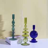 AURAVINE - Minimalist Glass Candle Holder Vase Decorative Art Piece