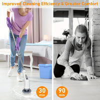 HOMESWEEP - Rechargeable Electric Spin Scrubber with Detachable Handle