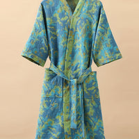 LUXELOOM - Premium 100% Cotton Double-Layer Gauze Pajama Set Unisex Mid-Length for All Seasons