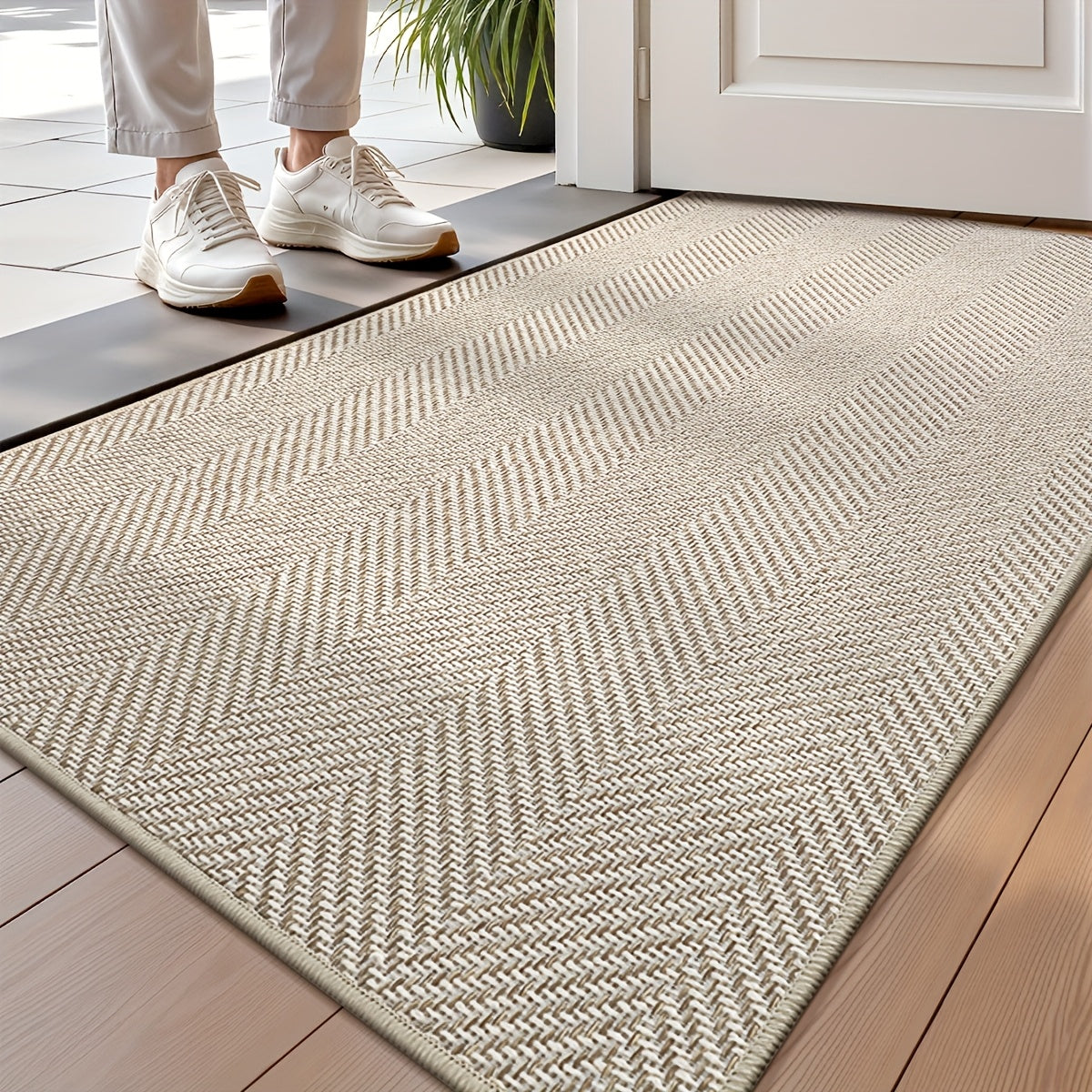 GREETWAY - Durable Summer & Autumn Striped Entry Mat