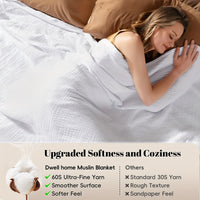 CLOUDSOFT - Ultra-Soft Cotton Blanket for Breathable Everyday Comfort