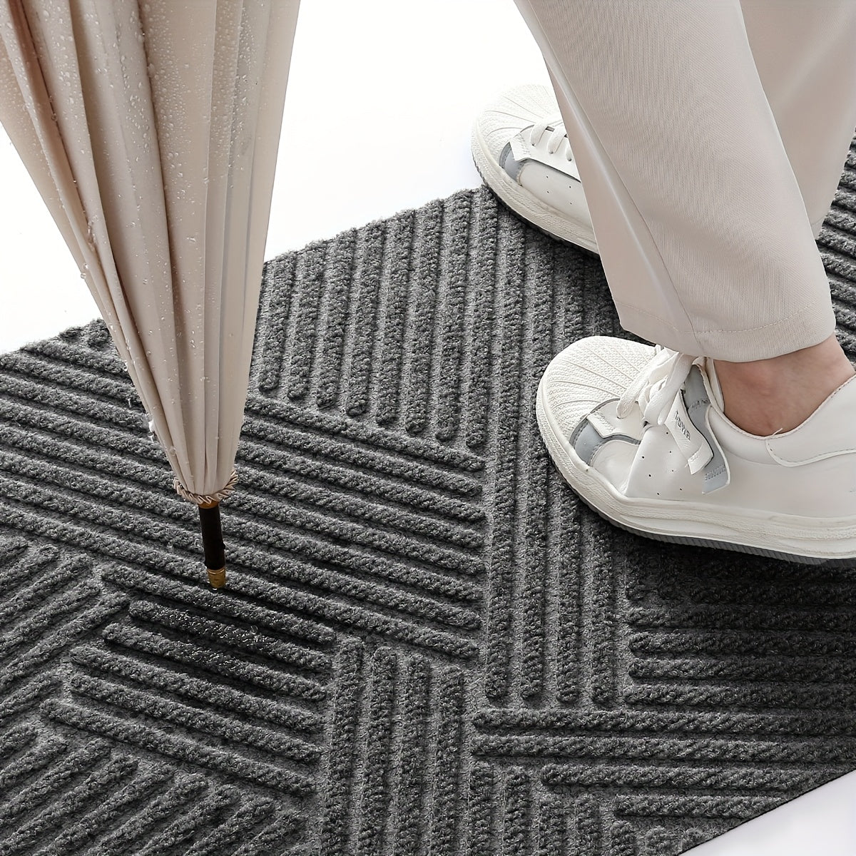 ENTRYSTYLE - Solid Color Durable Non-Slip Door Mat
