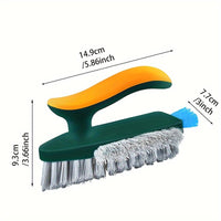 CLEANPRO - 2-in-1 Crevice & Floor Scrub Brush, Durable Plastic, Portable Design