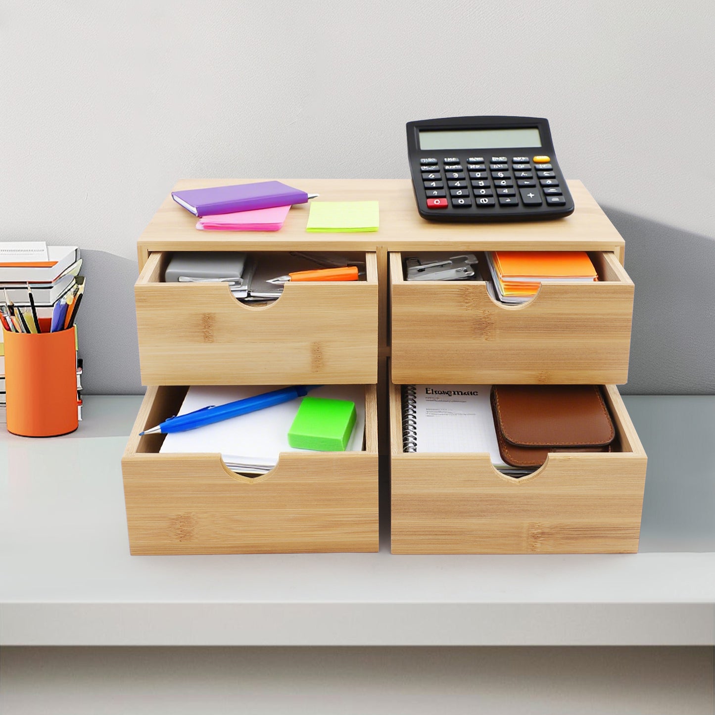 QUADDRA BAMBOO – Four Drawer Storage Solution