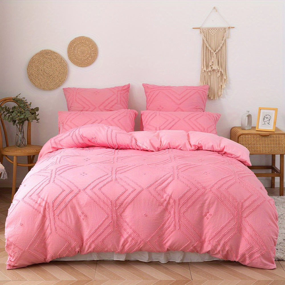 BOHOTUFT – Grid Tufted Soft Bedding Duvet Cover Set