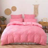 BOHOTUFT – Grid Tufted Soft Bedding Duvet Cover Set