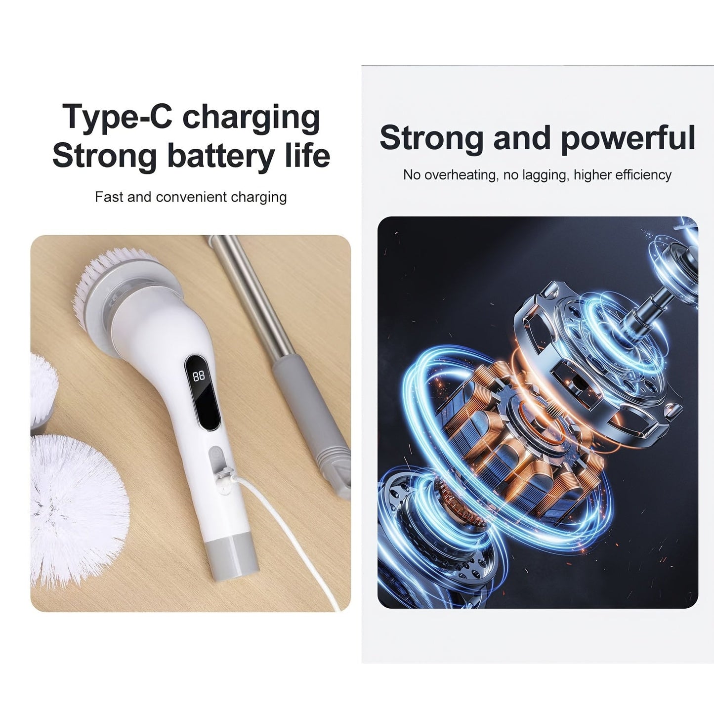 CLEANSWIFT - 9-in-1 Multifunctional Electric Cleaning Brush Set for Home & Car