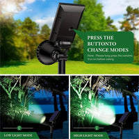 SOLARGLOW - Outdoor Solar Landscape Lights 2-Pack LED Spotlights with 3-Level Dimming & IP44 Waterproof