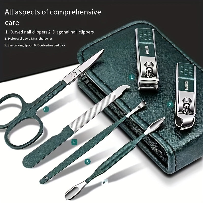 CLEANCUT - 6pcs Portable Nail & Ear Care Kit for Home Use