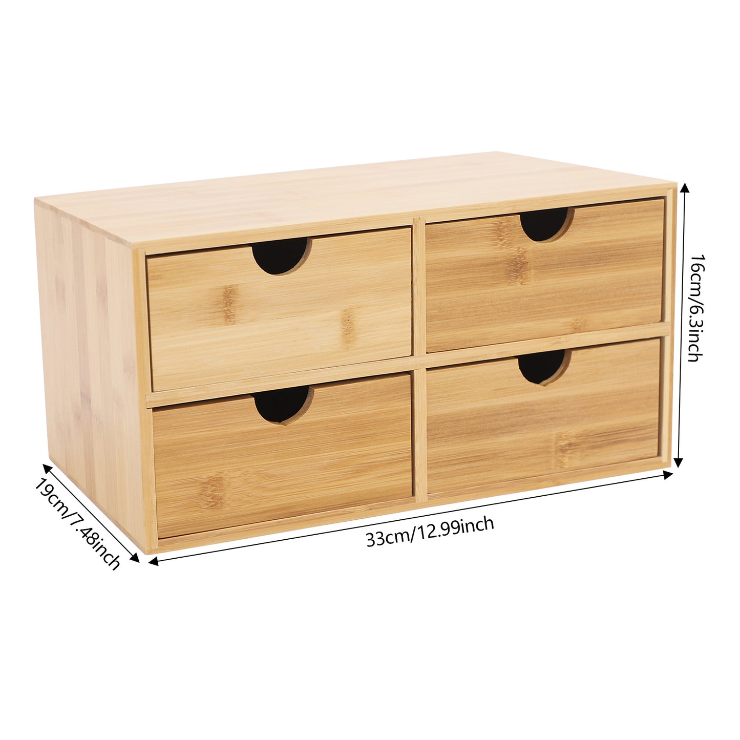 QUADDRA BAMBOO – Four Drawer Storage Solution