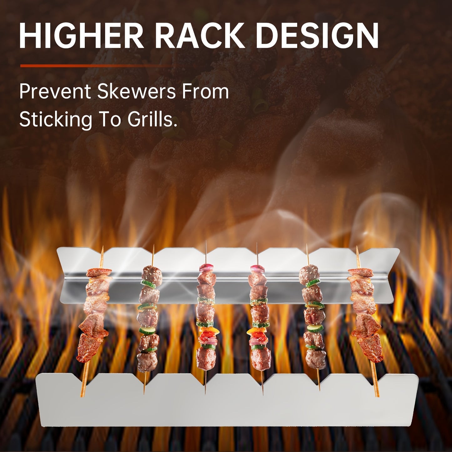 SKEWERRACK – Elevated Non-Stick Grilling Control