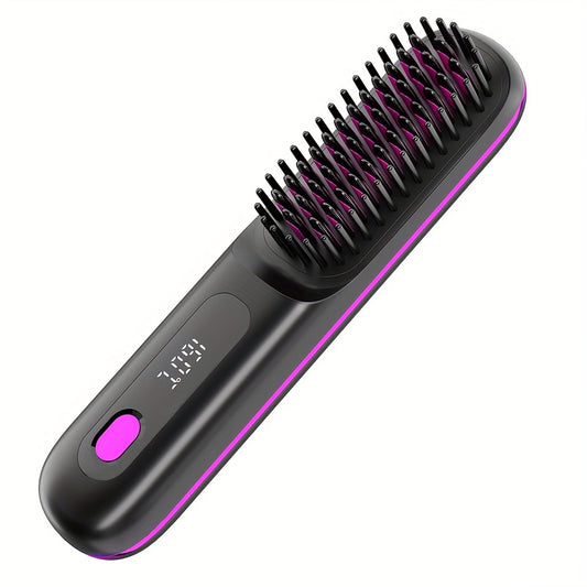 AURISTYLE - Compact Cordless Hot Comb Brush with Type-C Fast Charging