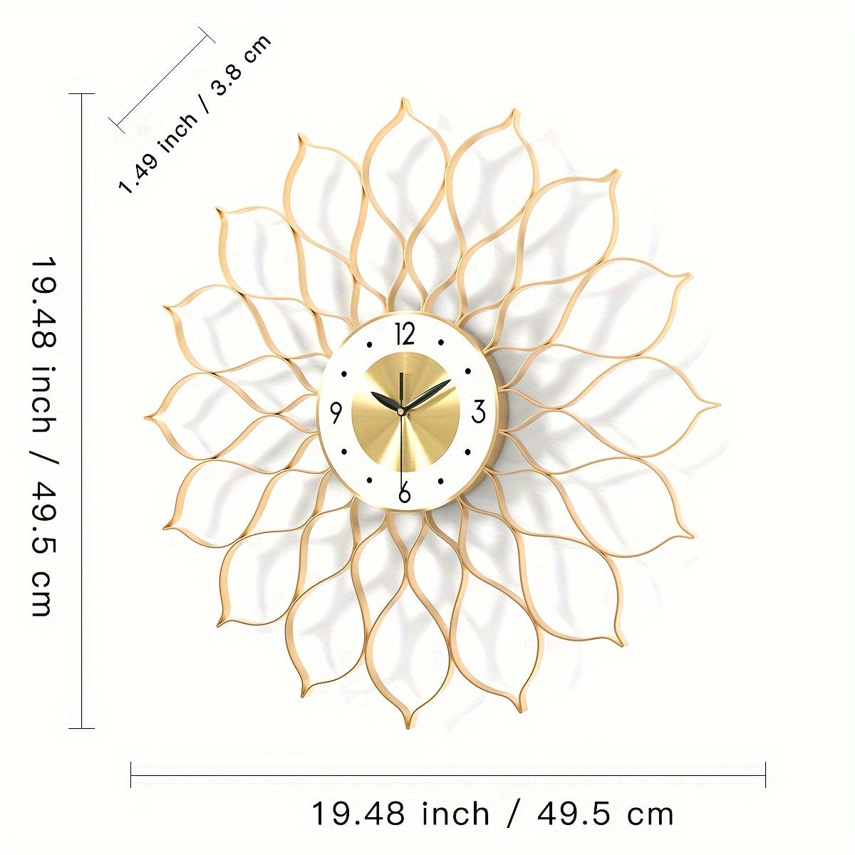 AURÉLIX – Golden Hollow Luxury Wall Clock