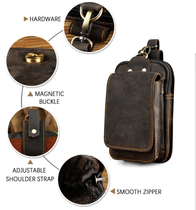 MOVEPOUCH – Men’s Crossbody Waist Bag for Travel and Outdoor Activities