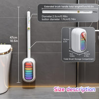 CLEANHUB - Space-Saving Toilet Brush with Durable Plastic Base